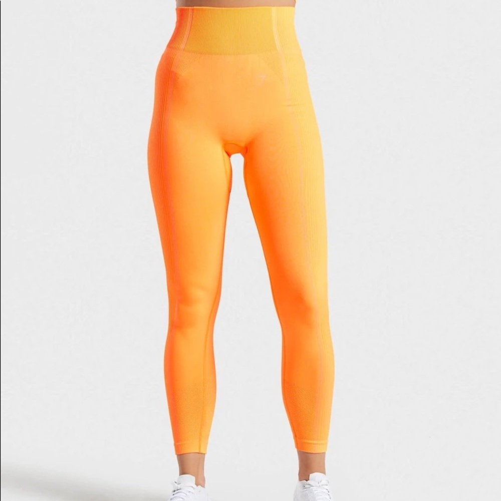 Gymshark ultra seamless orange leggings